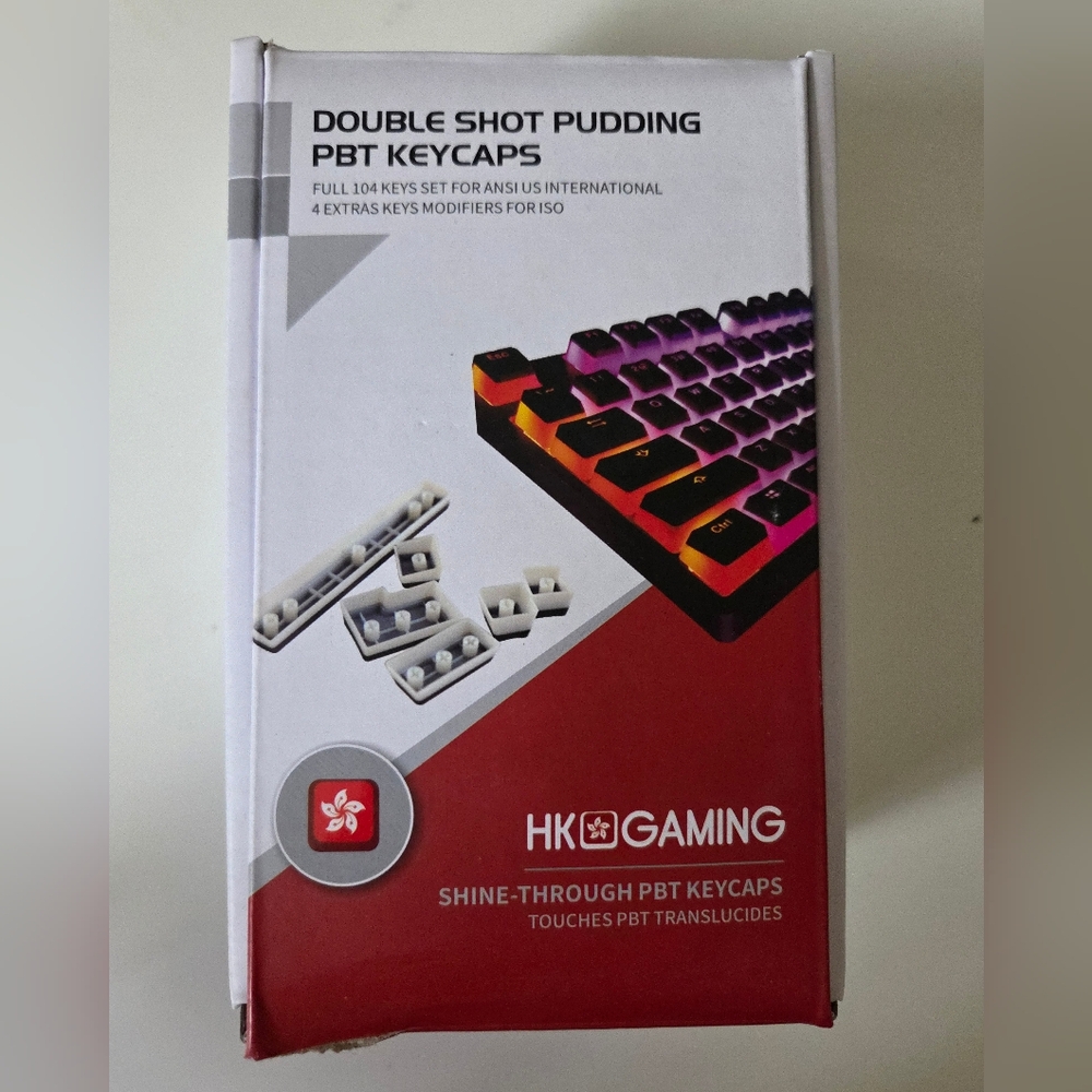 HK Gaming Double Shot Pudding PBT Keycaps NEW